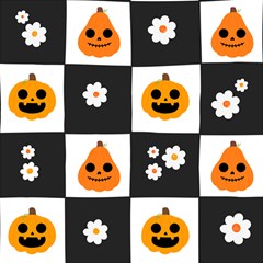 Seamless Halloween Pattern With Smiling Pumpkin 20240926 161714 0000 Play Mat (rectangle) by Safari