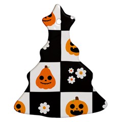 Seamless Halloween Pattern With Smiling Pumpkin 20240926 161714 0000 Ornament (christmas Tree)  by Safari