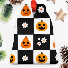 Seamless Halloween Pattern With Smiling Pumpkin 20240926 161714 0000 Ornament (bell)