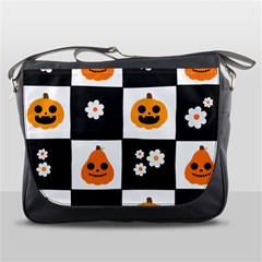 Seamless Halloween Pattern With Smiling Pumpkin 20240926 161714 0000 Messenger Bag by Safari