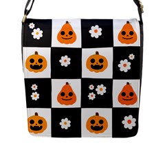 Seamless Halloween Pattern With Smiling Pumpkin 20240926 161714 0000 Flap Closure Messenger Bag (l) by Safari