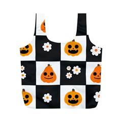 Seamless Halloween Pattern With Smiling Pumpkin 20240926 161714 0000 Full Print Recycle Bag (m) by Safari