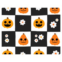 Seamless Halloween Pattern With Smiling Pumpkin 20240926 161714 0000 Two Sides Premium Plush Fleece Blanket (teen Size) by Safari