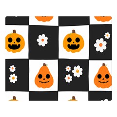 Seamless Halloween Pattern With Smiling Pumpkin 20240926 161714 0000 Two Sides Premium Plush Fleece Blanket (large) by Safari