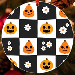 Seamless Halloween Pattern With Smiling Pumpkin 20240926 161714 0000 Uv Print Acrylic Ornament Round by Safari