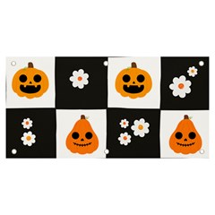 Seamless Halloween Pattern With Smiling Pumpkin 20240926 161714 0000 Banner And Sign 6  X 3  by Safari