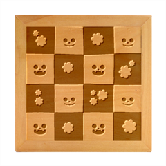 Seamless Halloween Pattern With Smiling Pumpkin 20240926 161714 0000 Wood Photo Frame Cube by Safari