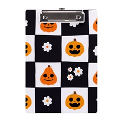 Seamless Halloween Pattern With Smiling Pumpkin 20240926 161714 0000 A5 Acrylic Clipboard by Safari