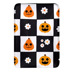 Seamless Halloween Pattern With Smiling Pumpkin 20240926 161714 0000 Rectangular Glass Fridge Magnet (4 Pack) by Safari