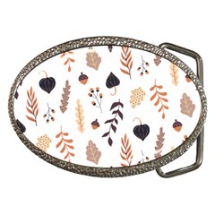 Autumn Seamless Leaves Pattern  Belt Buckles