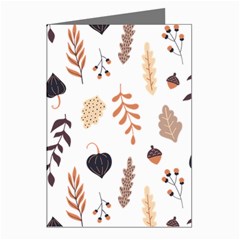 Autumn Seamless Leaves Pattern  Greeting Cards (pkg Of 8)