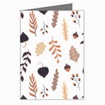 Autumn Seamless Leaves Pattern  Greeting Cards (Pkg of 8) Left