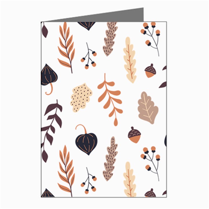 Autumn Seamless Leaves Pattern  Greeting Cards (Pkg of 8)