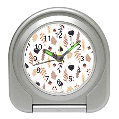 Autumn Seamless Leaves Pattern  Travel Alarm Clock