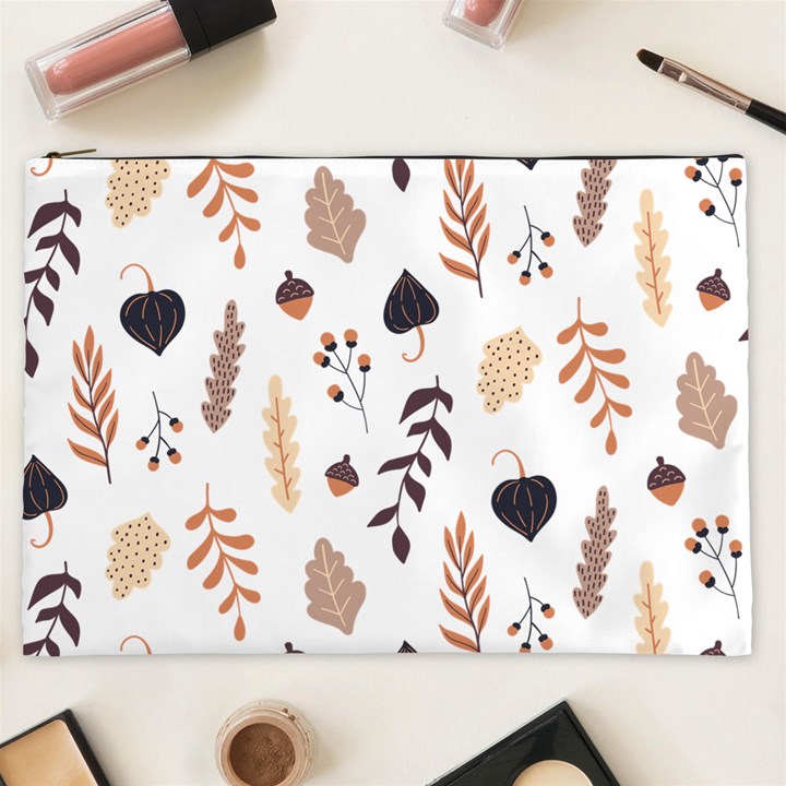 Autumn Seamless Leaves Pattern  Cosmetic Bag (XXL)