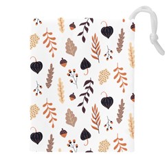 Autumn Seamless Leaves Pattern  Drawstring Pouch (4xl) by Safari