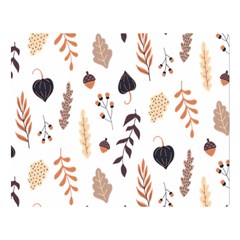 Autumn Seamless Leaves Pattern  Premium Plush Fleece Blanket (large) by Safari