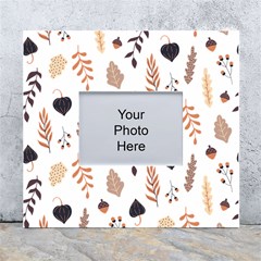 Autumn Seamless Leaves Pattern  White Wall Photo Frame 5  X 7  by Safari