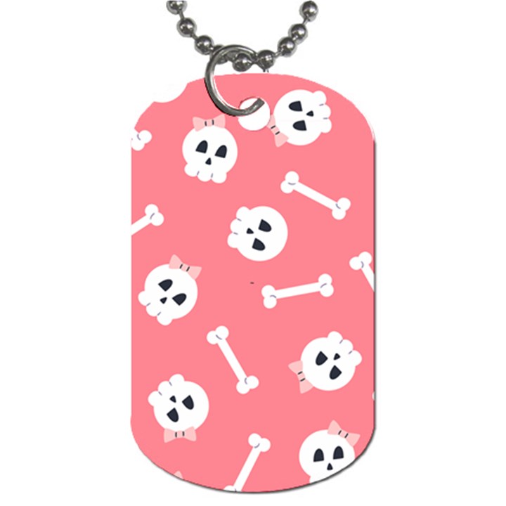 Halloween Pattern With Sculles And Bones 20240926 160927 0000 Dog Tag (Two Sides)