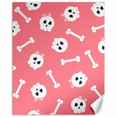 Halloween Pattern With Sculles And Bones 20240926 160927 0000 Canvas 16  X 20  by Safari