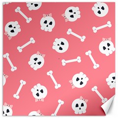 Halloween Pattern With Sculles And Bones 20240926 160927 0000 Canvas 20  X 20  by Safari