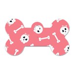 Halloween Pattern With Sculles And Bones 20240926 160927 0000 Dog Tag Bone (Two Sides) Front