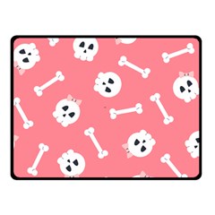 Halloween Pattern With Sculles And Bones 20240926 160927 0000 Two Sides Fleece Blanket (small)