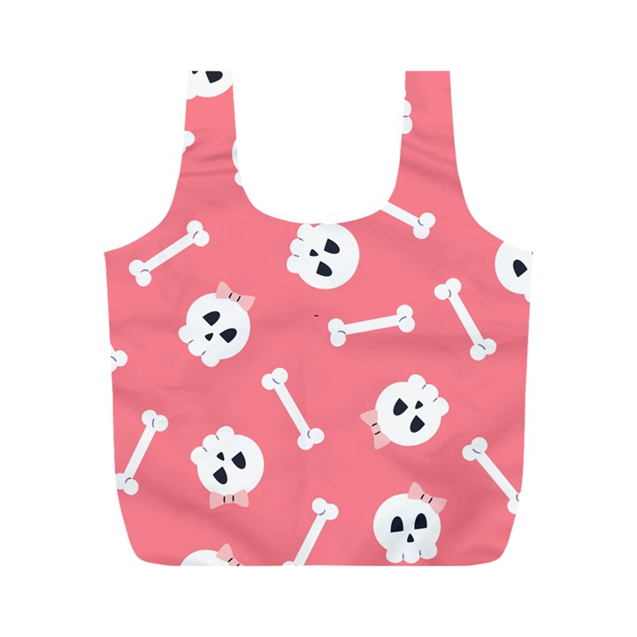 Halloween Pattern With Sculles And Bones 20240926 160927 0000 Full Print Recycle Bag (M)