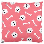 Halloween Pattern With Sculles And Bones 20240926 160927 0000 Standard Premium Plush Fleece Cushion Case (Two Sides) Front