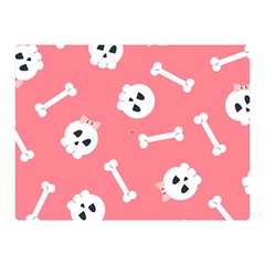 Halloween Pattern With Sculles And Bones 20240926 160927 0000 Two Sides Premium Plush Fleece Blanket (Mini)