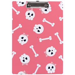 Halloween Pattern With Sculles And Bones 20240926 160927 0000 A4 Acrylic Clipboard by Safari