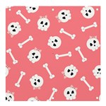 Halloween Pattern With Sculles And Bones 20240926 160927 0000 Banner and Sign 4  x 4  Front