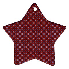 Brown Red Dot Pattern Ornament (star)