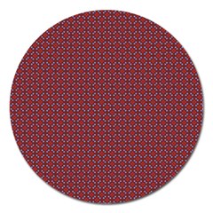 Brown Red Dot Pattern Magnet 5  (round) by ytdream