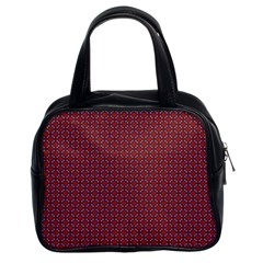 Brown Red Dot Pattern Classic Handbag (two Sides) by ytdream