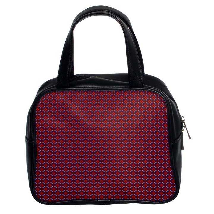 Brown Red Dot Pattern Classic Handbag (Two Sides)