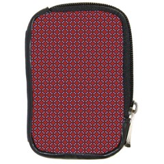 Brown Red Dot Pattern Compact Camera Leather Case by ytdream