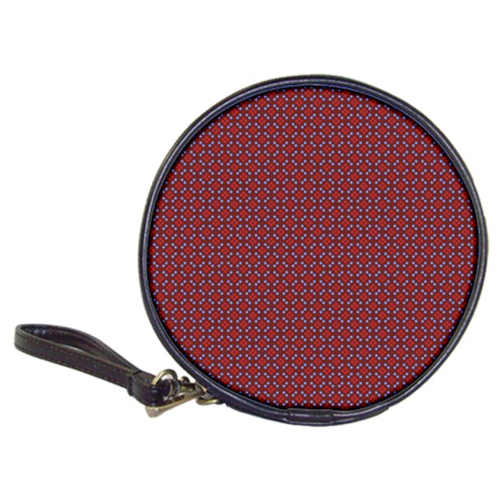 Brown Red Dot Pattern Classic 20-CD Wallets