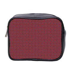 Brown Red Dot Pattern Mini Toiletries Bag (two Sides) by ytdream