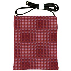 Brown Red Dot Pattern Shoulder Sling Bag by ytdream