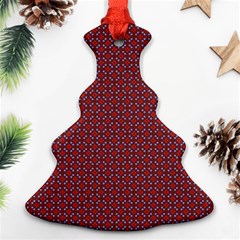 Brown Red Dot Pattern Ornament (christmas Tree) 