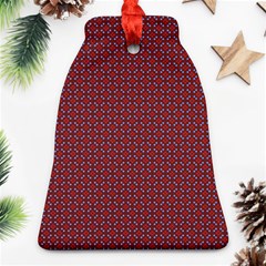 Brown Red Dot Pattern Bell Ornament (two Sides)