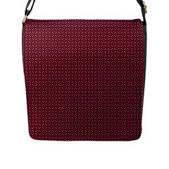 Brown Red Dot Pattern Flap Closure Messenger Bag (l) by ytdream