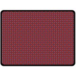 Brown Red Dot Pattern Two Sides Fleece Blanket (Large) 80 x60  Blanket Front