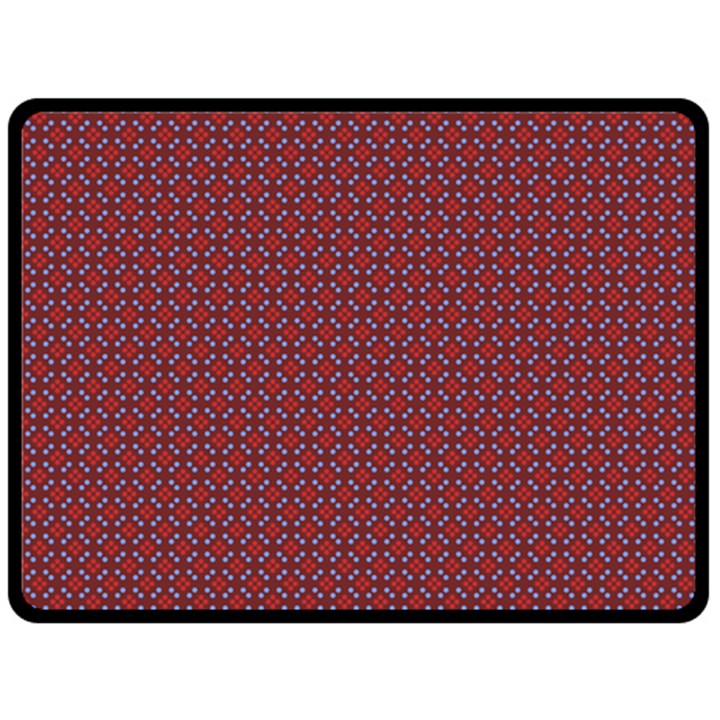 Brown Red Dot Pattern Two Sides Fleece Blanket (Large)