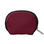 Brown Red Dot Pattern Accessory Pouch (Small) Back