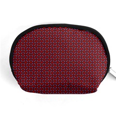 Brown Red Dot Pattern Accessory Pouch (medium)