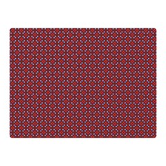 Brown Red Dot Pattern Two Sides Premium Plush Fleece Blanket (mini) by ytdream