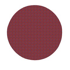 Brown Red Dot Pattern Mini Round Pill Box by ytdream