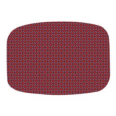 Brown Red Dot Pattern Mini Square Pill Box by ytdream